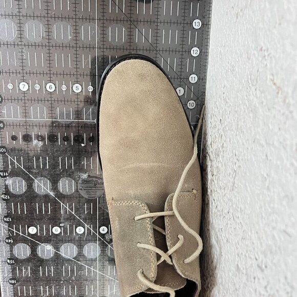 John Varvatos Men Size 8.5M Grey Suede Plain Toe Lace Up Low Derby Shoes - Picture 15 of 15